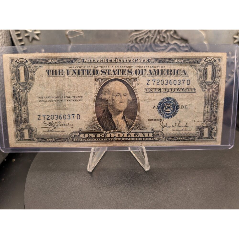 1935‑C $1 Silver Certificate • No Motto • Blue Seal • UMM Finds